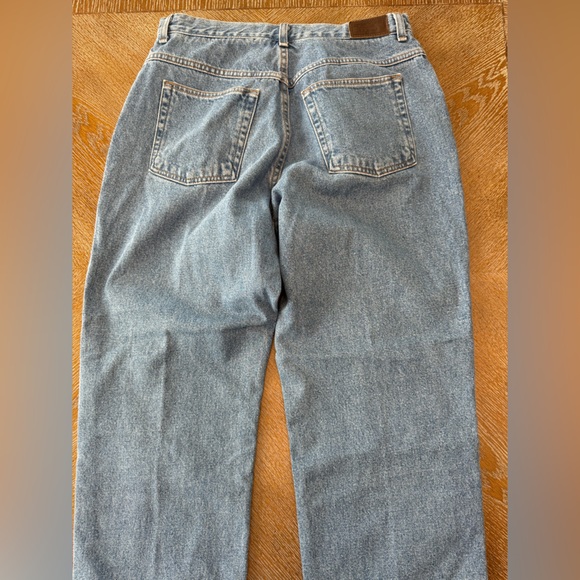 LL Bean Sz 16 Petite Relaxed Fit Blue Denim Pants waist 34” Inseam 26” Cotton - Picture 6 of 7